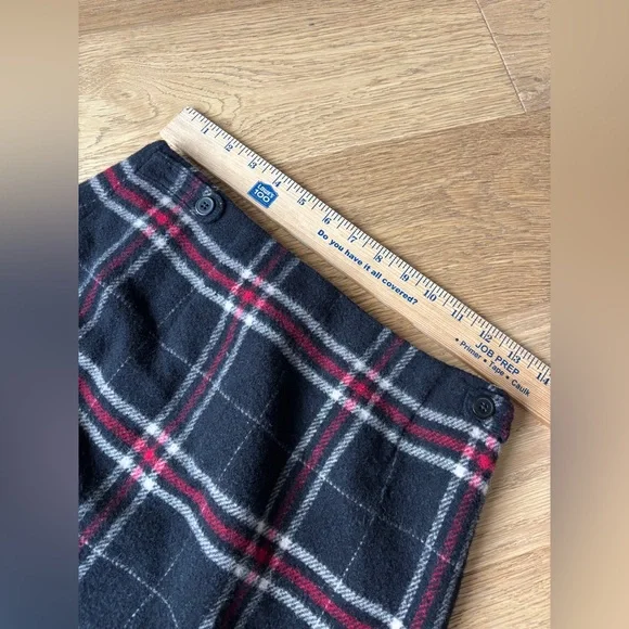 VTG 90’s Talbots wools blend plaid maxi/midi skirt womens 4 - Picture 3 of 5